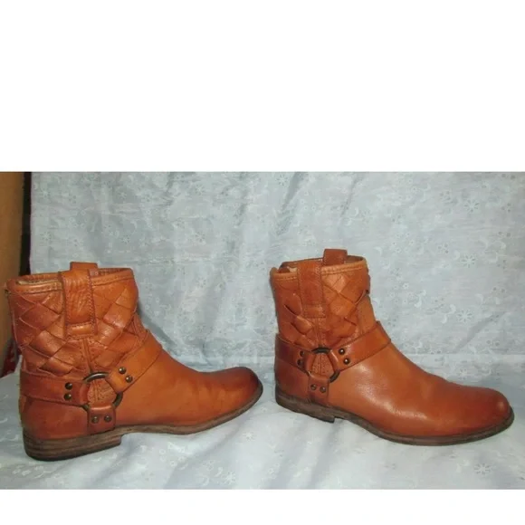 Frye Woven Phillip Cognac RARE